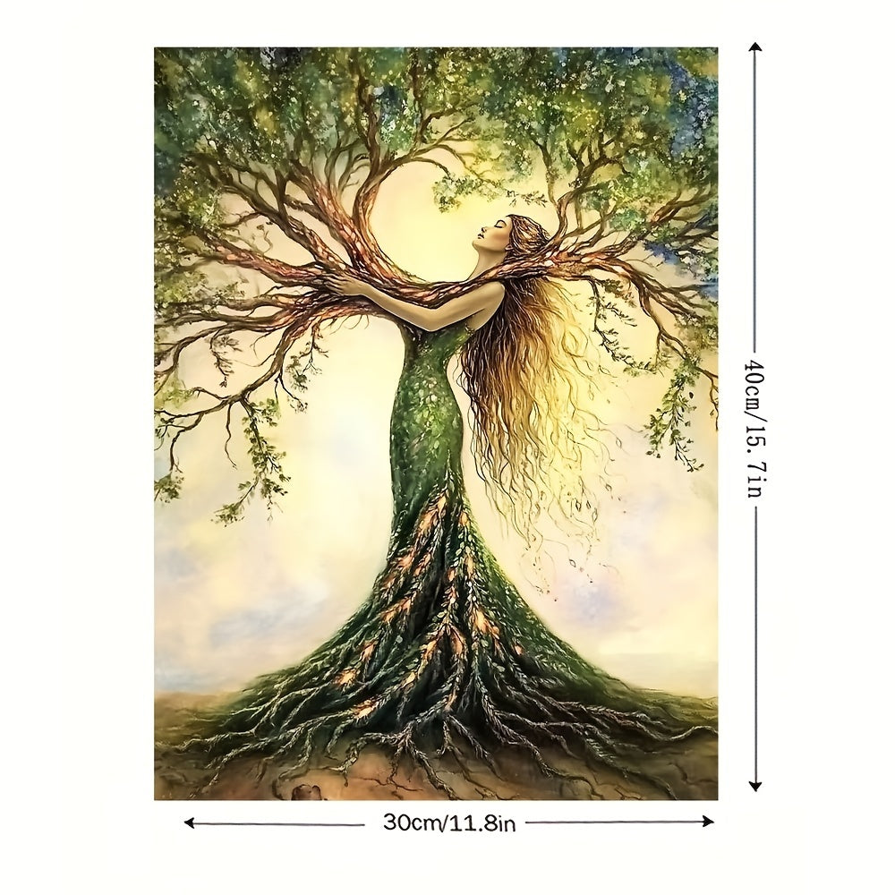 Room Decor 1pc Tree Of Life Canvas Art Print, Wooden Framed Nature-Inspired Wall Decor For Living Room, Bedroom, Office, Cafe - Unique Gift Idea, Creative Home Decoration--Selling On Temu Is Prohibite