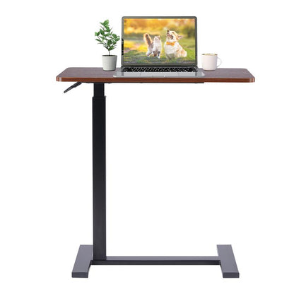 Transform Your Workspace with the Adjustable Overbed Bedside Table on Wheels - Perfect Mobile Laptop Stand for Home and Study!