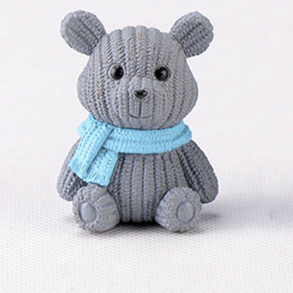 Scarf Woolen Bear Kids Play House Toy Birthday Gift Baking Cake Dress Up Plugin