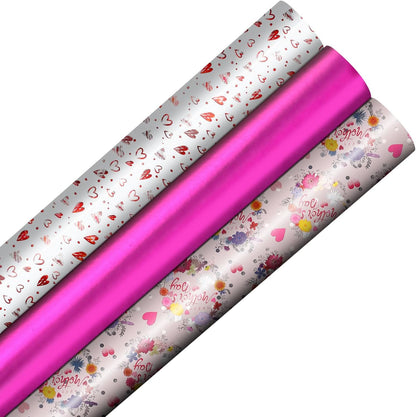 Vibrant Rainbow-Themed Gift Wrap Set - 3 Mini Rolls of Delightful Stripes and Polka Dots, Perfect for Birthdays, Baby Showers, Weddings, and All Celebrations - 17" x 118" per Roll!