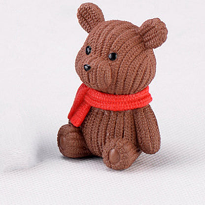 Scarf Woolen Bear Kids Play House Toy Birthday Gift Baking Cake Dress Up Plugin