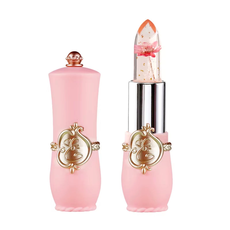 Crystal Flower Jelly Lipstick - Long-Lasting Moisturizing Lip Balm with Temperature Color Change