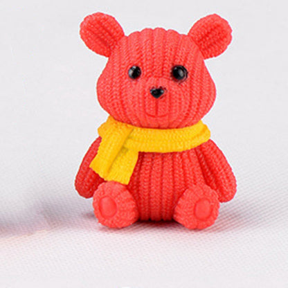 Scarf Woolen Bear Kids Play House Toy Birthday Gift Baking Cake Dress Up Plugin