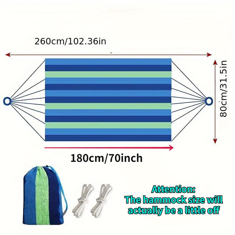 Adult Hammock - Breathable Fabric with Portable Storage Bag - Foldable and Ultra-Light Design for Camping, Beach, and Travel in Red/Blue Bicolor