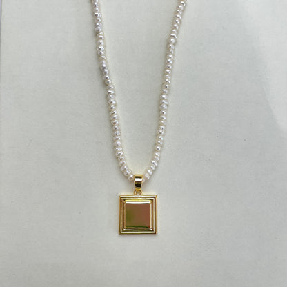 Women's Picture Frame Necklace Multi-layered Clavicle Chain