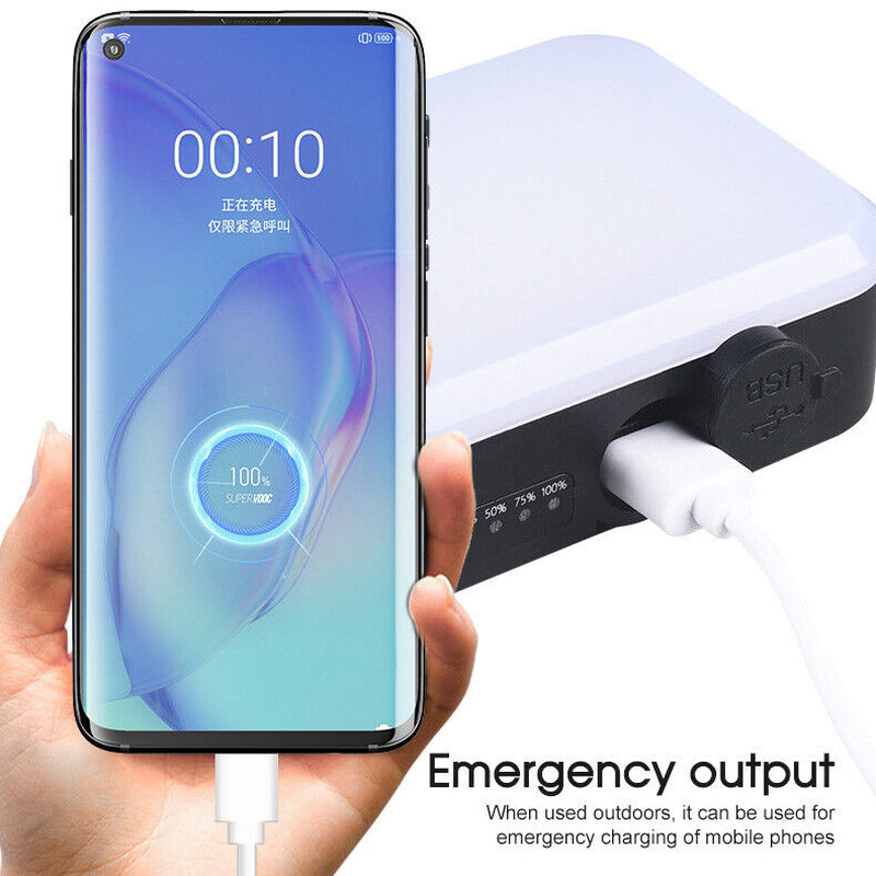 LED Solar Camping Lantern USB Rechargeable Outdoor Tent Emergency Night Light