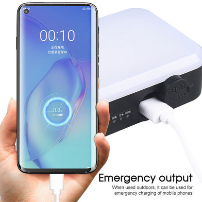 LED Solar Camping Lantern USB Rechargeable Outdoor Tent Emergency Night Light