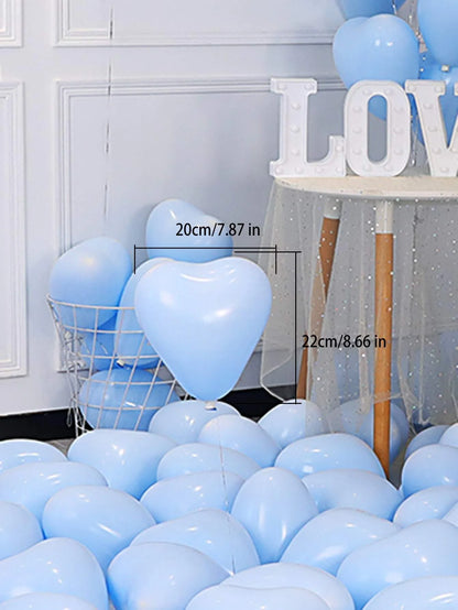 Heart Shaped Latex Balloons in Red, Pink, and Black - 10/20 Pieces for DIY Valentine's Day, Engagement, Wedding, and Anniversary Decorations