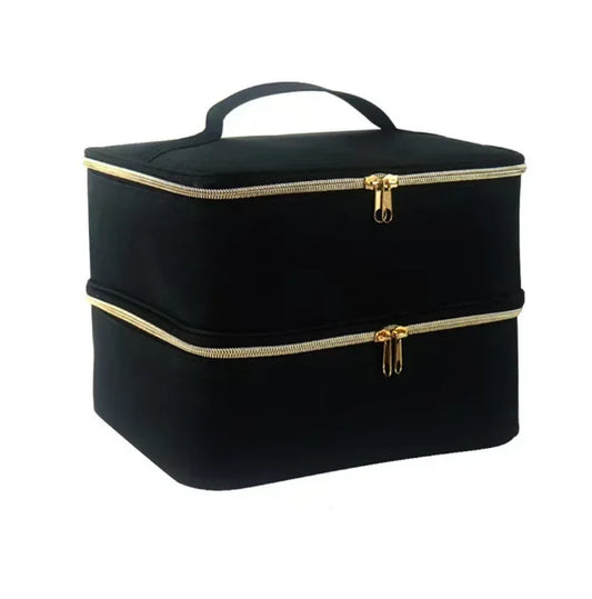 Nail Polish Storage Bag Essential Oil Bag Portable Cosmetic Nail Care Kit Nail Care Tool Storage Box Double Layer 30 Compartment