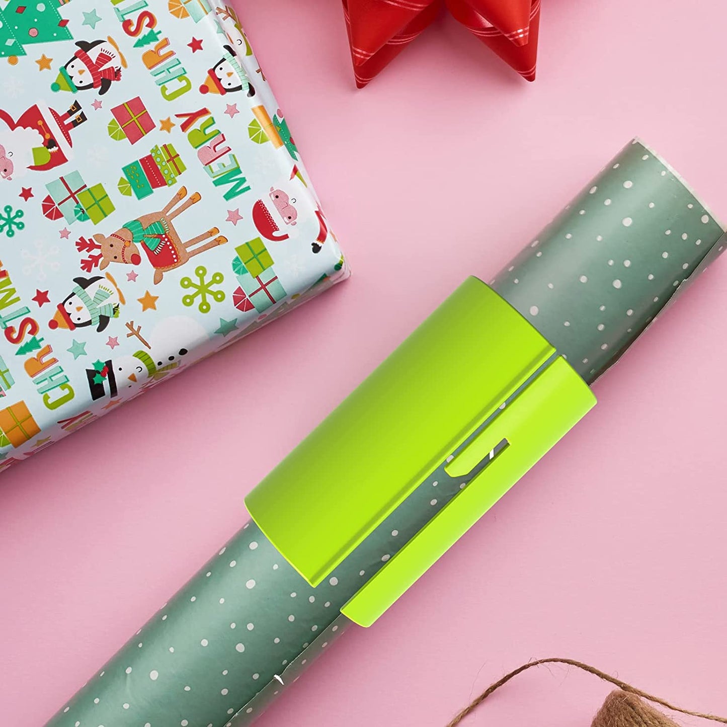 Effortless Gift Wrapping with the 2 Pack Green Wrapping Paper Cutter – Your Go-To Tool for Perfect Cuts Every Time!