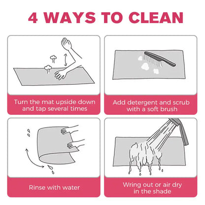 Alien Floral Plush and Diatomaceous Earth Bathroom Floor Mat - Absorbent, Anti-Slip, 3D Fresh Flower Design, Dirt-Resistant