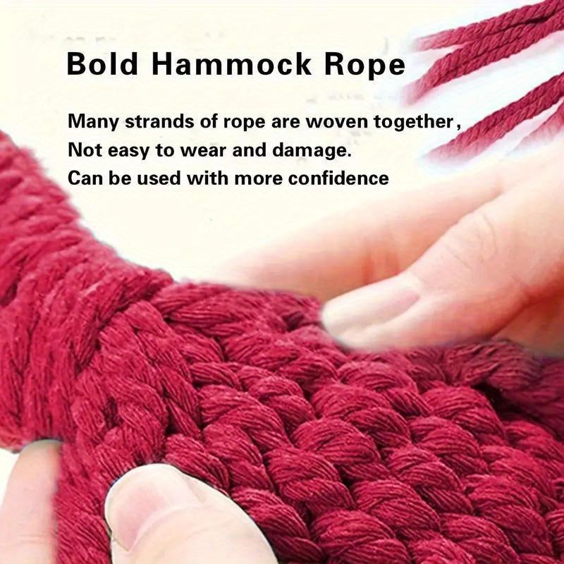 Adult Hammock - Breathable Fabric with Portable Storage Bag - Foldable and Ultra-Light Design for Camping, Beach, and Travel in Red/Blue Bicolor