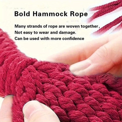 Adult Hammock - Breathable Fabric with Portable Storage Bag - Foldable and Ultra-Light Design for Camping, Beach, and Travel in Red/Blue Bicolor