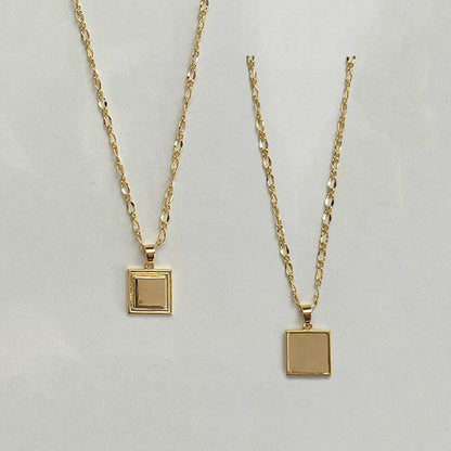 Women's Picture Frame Necklace Multi-layered Clavicle Chain