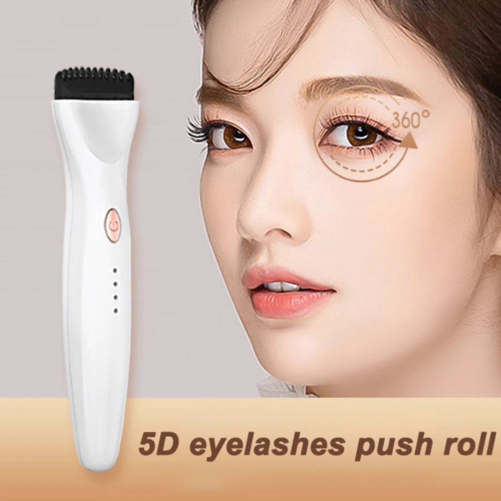 Revitalize Your Look with the Portable 5D Heating Electric Eyelash Curler - Long-Lasting, Three Temperature Modes for Perfectly Curled Lashes!