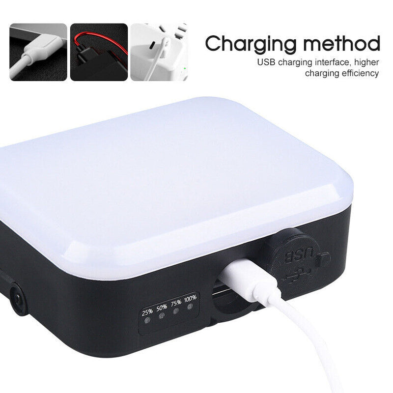 LED Solar Camping Lantern USB Rechargeable Outdoor Tent Emergency Night Light