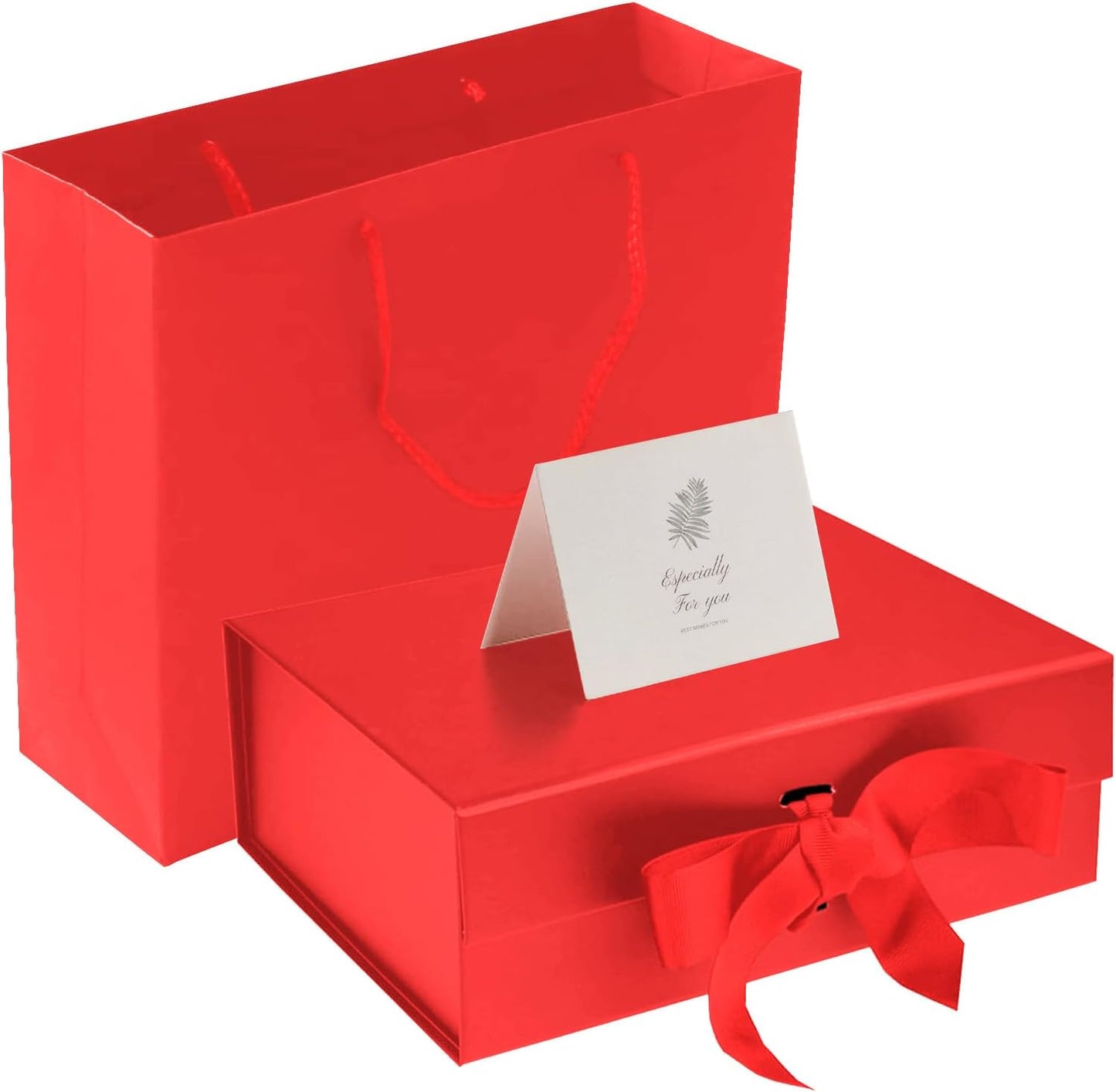 Deluxe Magnetic Closure Gift Box with Satin Ribbon - Perfect for Every Occasion: Birthdays, Weddings, Christmas, and More - 26x19x8cm
