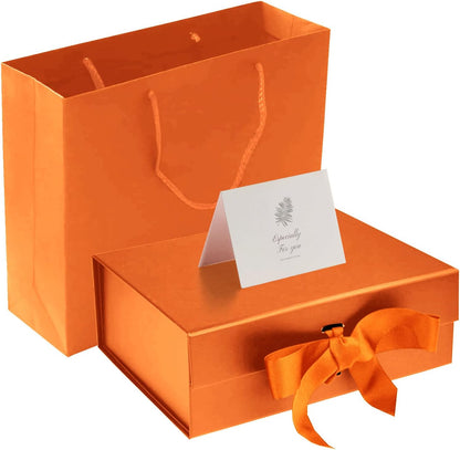 Deluxe Magnetic Closure Gift Box with Satin Ribbon - Perfect for Every Occasion: Birthdays, Weddings, Christmas, and More - 26x19x8cm