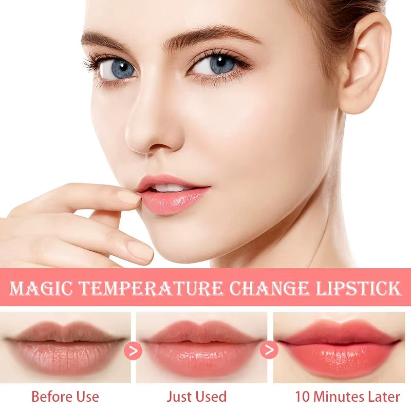 Crystal Flower Jelly Lipstick - Long-Lasting Moisturizing Lip Balm with Temperature Color Change