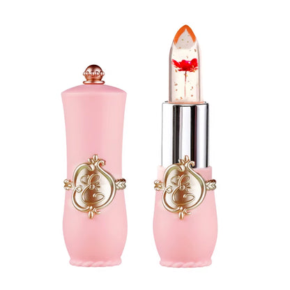 Crystal Flower Jelly Lipstick - Long-Lasting Moisturizing Lip Balm with Temperature Color Change