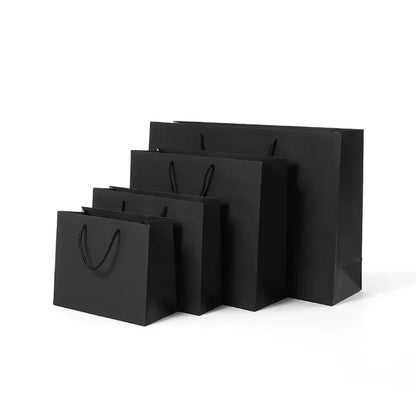 Elevate Your Celebrations with Our Stylish Black Kraft Paper Bags - Perfect for Weddings, Christmas Parties, and Birthdays!